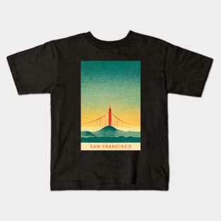 San Francisco Golden Gate Retro Kids T-Shirt